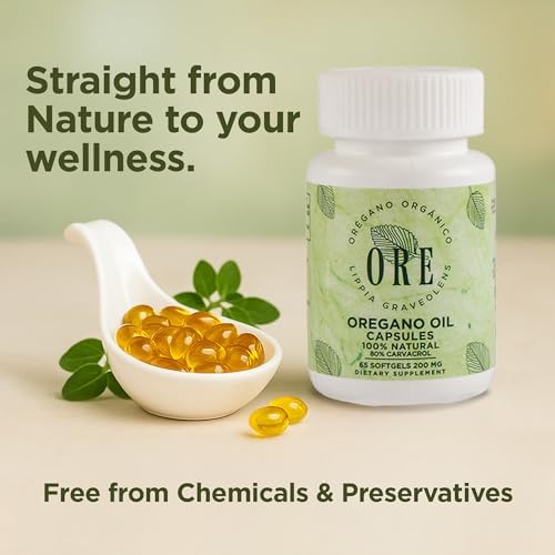 Softgels de Aceite de Orégano ORE 80% Carvacrol | Orégano Mexicano Silvestre | Soporte Inmunológico y Respiratorio | Suplemento Natural | 65 Cápsulas - imagen 5