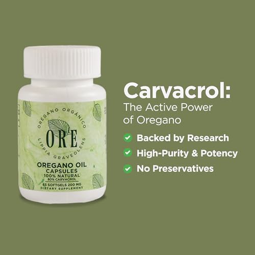Softgels de Aceite de Orégano ORE 80% Carvacrol | Orégano Mexicano Silvestre | Soporte Inmunológico y Respiratorio | Suplemento Natural | 65 Cápsulas - imagen 6