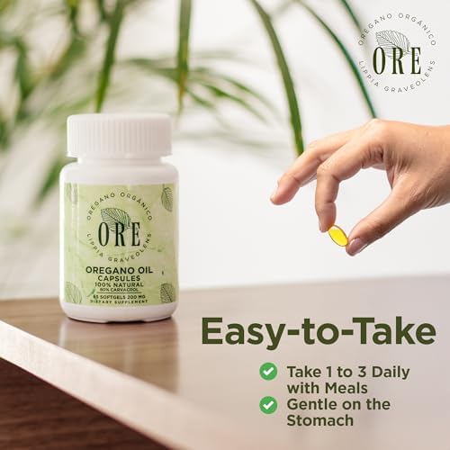 Softgels de Aceite de Orégano ORE 80% Carvacrol | Orégano Mexicano Silvestre | Soporte Inmunológico y Respiratorio | Suplemento Natural | 65 Cápsulas - imagen 8