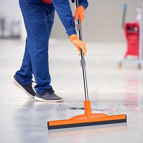 Squeegee de Piso ITTAR de Alta Resistencia, Mango Ajustable de 62, Cuchilla de Espuma EVA, Ideal para Concreto, Garaje, Patio y Más - imagen 3