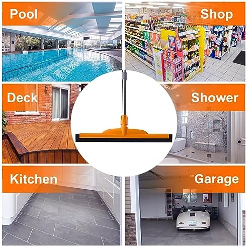 Squeegee de Piso ITTAR de Alta Resistencia, Mango Ajustable de 62, Cuchilla de Espuma EVA, Ideal para Concreto, Garaje, Patio y Más - imagen 8