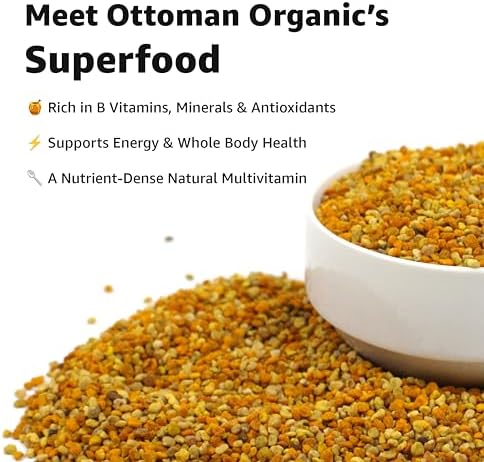 Polen de Abeja Orgánico Ottoman – Certificado Orgánico por USDA y UE, Halal, ISO 22000 y GMP | Superalimento 100% Puro, Rico en Vitaminas y Minerales - imagen 4