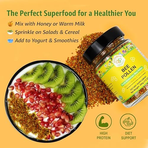 Polen de Abeja Orgánico Ottoman – Certificado Orgánico por USDA y UE, Halal, ISO 22000 y GMP | Superalimento 100% Puro, Rico en Vitaminas y Minerales - imagen 6