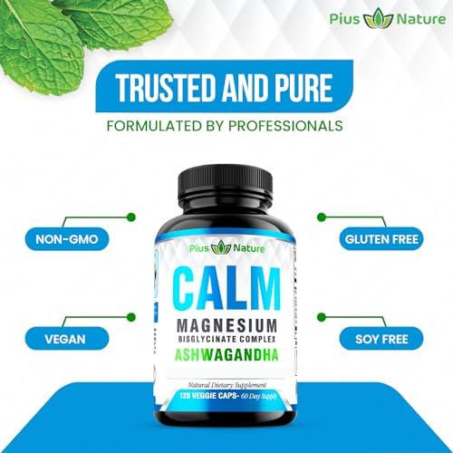 Calm - Glicinato de Magnesio con Extracto de Raíz de Ashwagandha - imagen 3