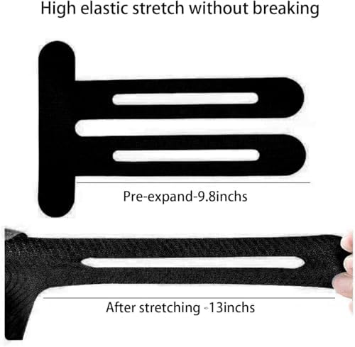 Cinta para Dormir, 60 Piezas de Cinta Precortada, Cinta Elástica para Terapia Física y Deportiva - Cinta para Sueño Sin Látex (Negra) - imagen 3
