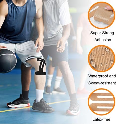 Cinta para Dormir, 60 Piezas de Cinta Precortada, Cinta Elástica para Terapia Física y Deportiva - Cinta para Sueño Sin Látex (Negra) - imagen 5