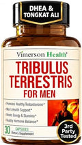 Suplemento de Testosterona y Tribulus Terrestris para Hombres con DHEA 100mg, Magnesio, Zinc, Tongkat Ali y Rhodiola Rosea – Aumenta Masa Muscular, - imagen 1