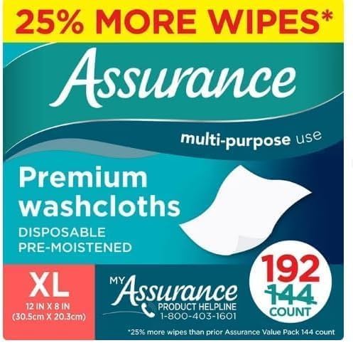 Toallitas Desechables Premium Assurance, XL 96 Piezas (Paquete de 2), Color Blanco, ASS-96-01 - imagen 1