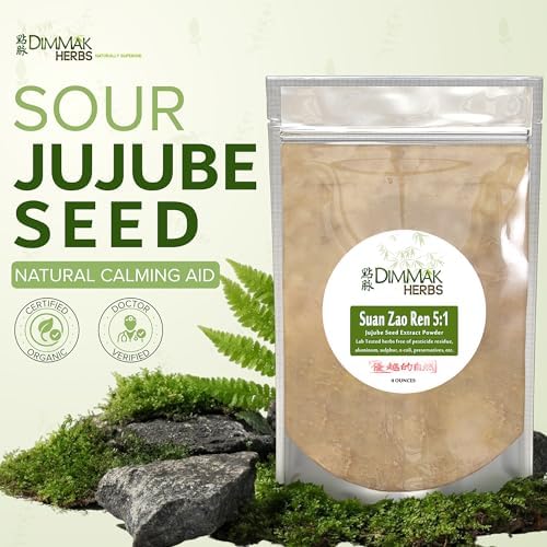 Extracto Orgánico de Suan Zao Ren 5:1 Dimmak Herbs (Semilla de Jujube Ácida) - Ayuda Natural para el Sueño, Alivio del Estrés y Sudores Nocturnos - - imagen 2