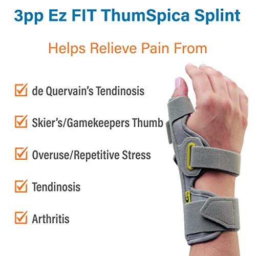 Férula de Pulgar 3pp Ez FIT Ultra Ligera para De Quervain, Pulgar de Jugador y Lesiones de Pulgar, Talla Única - imagen 4