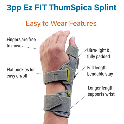 Férula de Pulgar 3pp Ez FIT Ultra Ligera para De Quervain, Pulgar de Jugador y Lesiones de Pulgar, Talla Única - imagen 5