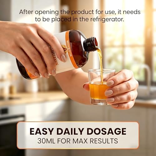 Multivitamínico Líquido + Crecimiento del Cabello | Biotina 10000mcg | Apoya Piel Saludable, Promueve Cabello Más Grueso y Abundante, Reduce Arrugas - imagen 6