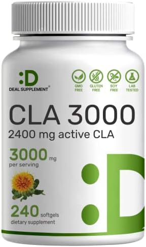 CLA Ultra Fuerte 3000mg | 240 Softgels, Ácido Linoleico Conjugado Activo de Aceite de Cártamo - imagen 1