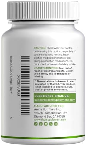 CLA Ultra Fuerte 3000mg | 240 Softgels, Ácido Linoleico Conjugado Activo de Aceite de Cártamo - imagen 2