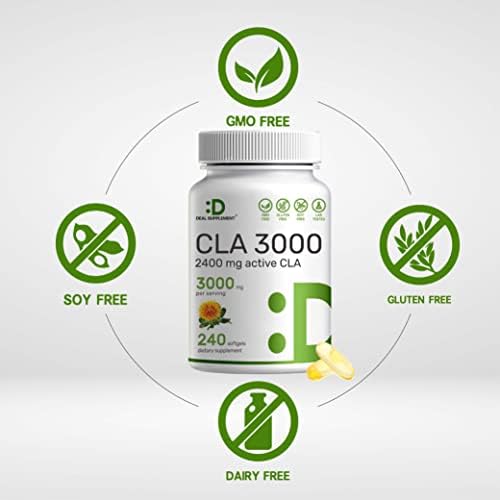 CLA Ultra Fuerte 3000mg | 240 Softgels, Ácido Linoleico Conjugado Activo de Aceite de Cártamo - imagen 5