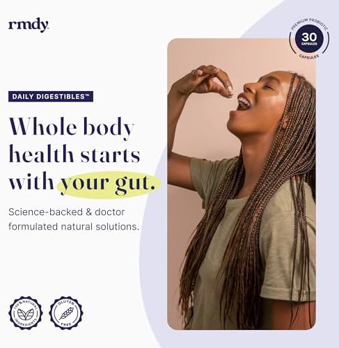 rmdy Alivio de Estreñimiento, Inflamación y Gases | Probiótico para Salud Digestiva e IBS | 30 Cápsulas - imagen 2