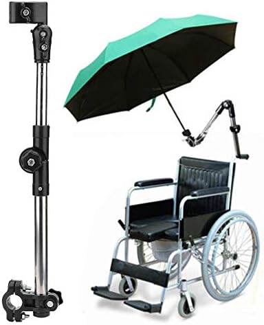 Soporte para Paraguas de Silla de Ruedas, Montaje para Paraguas, Abrazadera para Paraguas de Sol, Compatible con Manillares de 20mm, Accesorio para - imagen 1