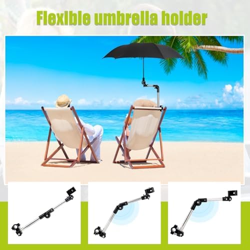 Soporte para Paraguas de Silla de Ruedas, Montaje para Paraguas, Abrazadera para Paraguas de Sol, Compatible con Manillares de 20mm, Accesorio para - imagen 6