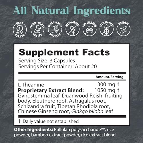 Dragon Herbs - Tao en una Botella Cápsulas | Suplemento Herbal para Apoyar Estrés, Ánimo, Concentración y Adaptabilidad (60 Cápsulas, 450 mg Cada Una) - imagen 3