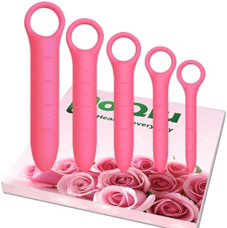 QoQiu 5 Piezas de Dilatadores de Silicón para Piso Pélvico Femenino con Escalas Finas, Masajeador de Varita Pélvica y Entrenador de Músculos - imagen 1