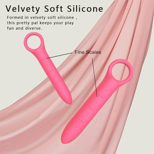 QoQiu 5 Piezas de Dilatadores de Silicón para Piso Pélvico Femenino con Escalas Finas, Masajeador de Varita Pélvica y Entrenador de Músculos - imagen 5