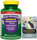 Suplemento Dietético Valle Sleep Support Melatonina Extra Fuerte, 10 mg, 240 Tabletas, 1 Botella + Guía de Vitaminas nnh de Regalo - imagen 1