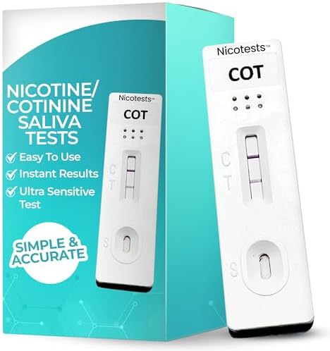 Prueba de Nicotina en Saliva para Fumar/Vapear/Pouches/Snus 30 ng - Paquete de 5 por NicoTests® - imagen 1