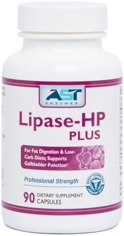 AST Enzymes Lipase-HP Plus – 90 Cápsulas Vegetarianas – Enzimas Digestivas para Alimentos Grasos – Fórmula Digestiva para Dieta Keto - imagen 1
