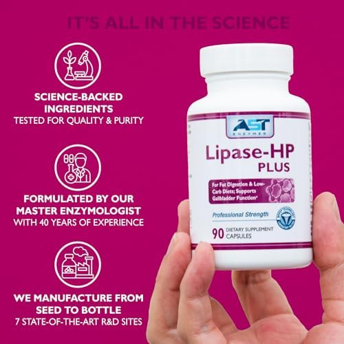 AST Enzymes Lipase-HP Plus – 90 Cápsulas Vegetarianas – Enzimas Digestivas para Alimentos Grasos – Fórmula Digestiva para Dieta Keto - imagen 6