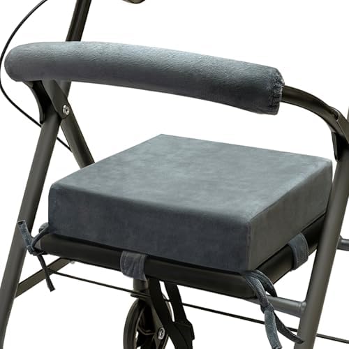 Cojín para Silla de Andadera VGLCBBSTS para Adultos Mayores – Accesorio de Espuma Viscoelástica con Respaldo, Funda de Terciopelo Lavable, Caja Listo - imagen 1