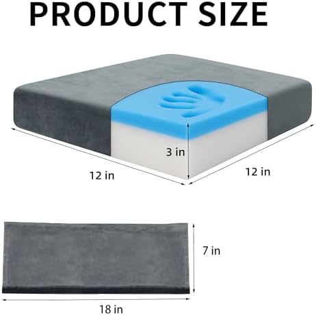 Cojín para Silla de Andadera VGLCBBSTS para Adultos Mayores – Accesorio de Espuma Viscoelástica con Respaldo, Funda de Terciopelo Lavable, Caja Listo - imagen 2