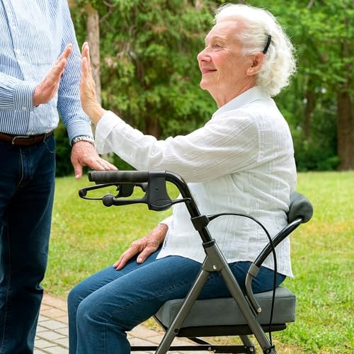 Cojín para Silla de Andadera VGLCBBSTS para Adultos Mayores – Accesorio de Espuma Viscoelástica con Respaldo, Funda de Terciopelo Lavable, Caja Listo - imagen 6