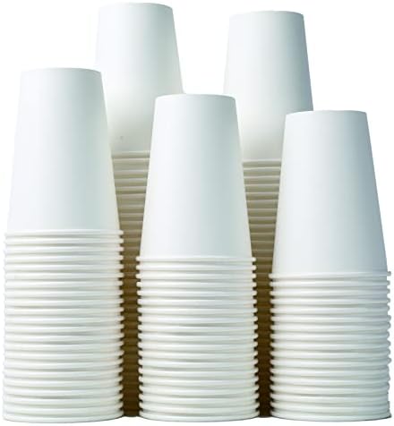 Bsvce 300 Tazas de Papel de 8 oz - Duraderas, a Prueba de Fugas, Seguras para Bebidas Calientes o Frías, Tazas de Café Blancas - imagen 1