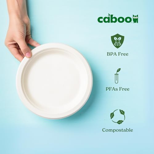 Tazones de papel desechables Caboo de bambú, paquete de 125, 14 oz, resistentes y biodegradables, aptos para microondas, alternativa ecológica a los - imagen 3