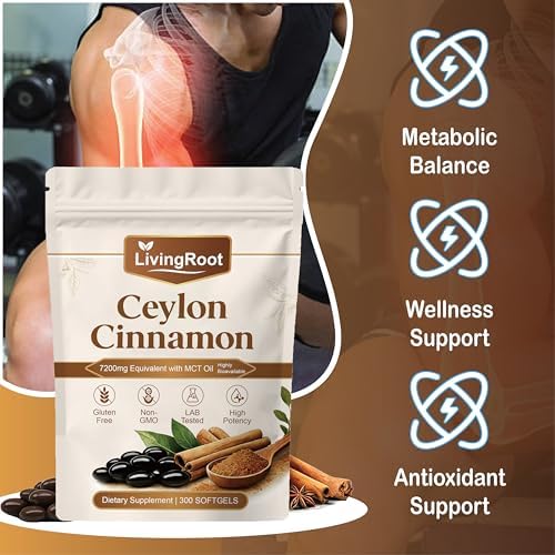 EILTEAU Metabolae Suplemento de Canela de Ceilán en Softgels, 300 Softgels con Canela de Ceilán Verdadera - imagen 2