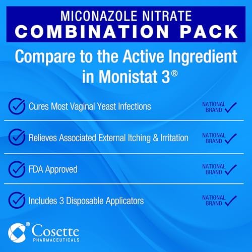 Tratamiento para Infección por Hongos Miconazol Nitrato de Cosette Pharmaceuticals - Paquete Combinado de Crema Antifúngica y Supositorios (2) - imagen 5