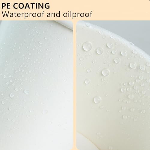 LyyGuanYoo 60 Piezas de Contenedores de Papel para Helado con Tapa, Tazón Desechable de 16 Oz para Postres y Sopas, Apto para Microondas, Color Blanco - imagen 3