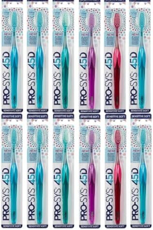 Cepillo de Dientes Suave PRO-SYS® 45D para Sensibles (Ángulo de 45 Grados) (12 Piezas Aleatorias) - imagen 1