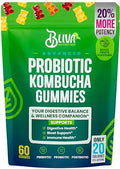 Gomitas Probióticas BLIVA Kombucha - Prebióticos, Probióticos, Postbióticos, Corteza de Olmo Resbaladizo y Fibra - Suplemento de Gomitas para Hombres - imagen 1