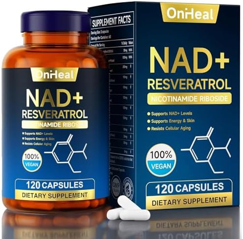 Suplemento de Resveratrol YBFQ para Energía y Piel - Potenciador Antienvejecimiento - Apoya la Salud Celular y la Concentración - 120 Cápsulas - imagen 1