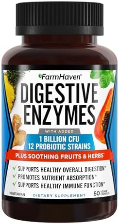 FarmHaven Enzimas Digestivas con 18 Probióticos y Hierbas | Papaya, Bromelina, Proteasa y Más para Absorción de Lactosa y Mejor Digestión | Alivio de - imagen 1