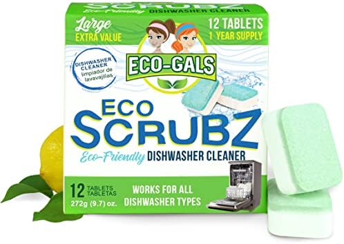 Limpiador de Lavadora Eco-Gals Eco Swirlz con 36 Tabletas para Limpieza Profunda y Bonus Eco Scrubz para Lavavajillas - imagen 7