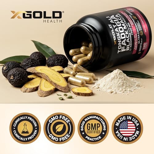 Complejo de Tongkat Ali + Fadogia Agrestis 1700mg con Maca Negra, L-Arginina y L-Citrulina, Aumentador de Óxido Nítrico, Energía y Rendimiento, 120 - imagen 6