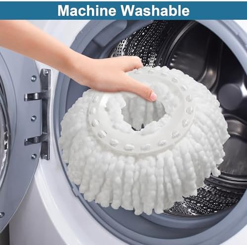 Paquete de 6 Cabezas de Repuesto para Mopas, Compatibles con FunClean Spin Mop y RinseWise Mop Bucket, Refill de Microfibra para Uso en Casa e - imagen 5