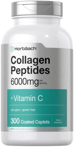 Colágeno Hidrolizado Horbäach 6000mg | 300 Tabletas | Con Vitamina C | Suplemento No Transgénico y Libre de Gluten - imagen 1