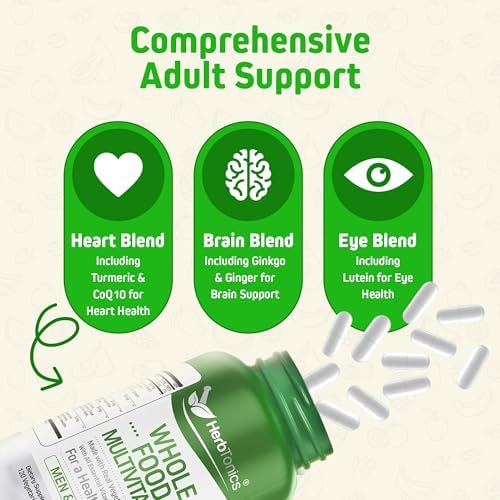 Multivitamínico Herbtonics para Hombres y Mujeres – Vegano con Frutas, Verduras, Probióticos, CoQ10, Cúrcuma y Más – 120 Cápsulas - imagen 4