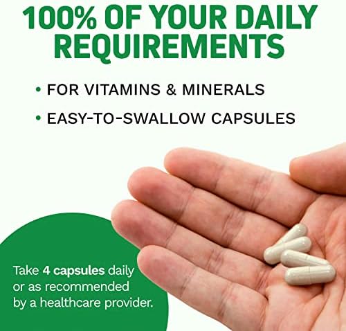 Multivitamínico Herbtonics para Hombres y Mujeres – Vegano con Frutas, Verduras, Probióticos, CoQ10, Cúrcuma y Más – 120 Cápsulas - imagen 7