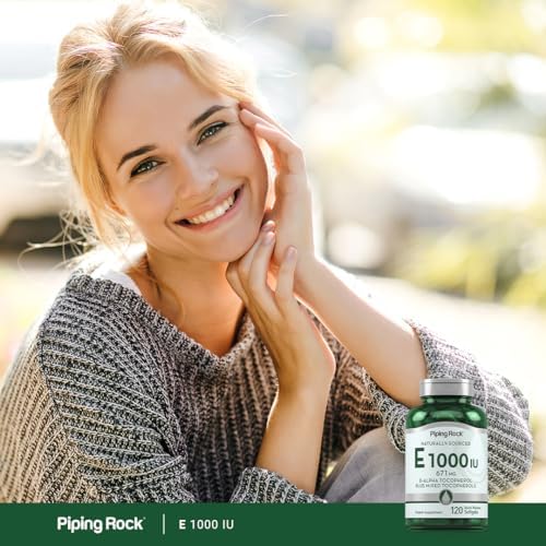 Piping Rock Vitamina E 1000 IU en Softgels | 120 Cápsulas | Con D-Alfa y Tocoferoles Mixtos | Suplemento para Hombres y Mujeres | Sin Gluten, No OGM - imagen 6