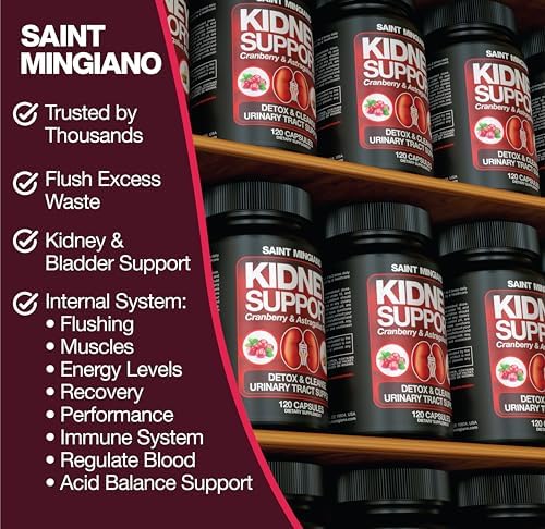 Saint Mingiano Suplemento de Apoyo para Riñones - 120 Cápsulas - Detox y Reparación con Arándano y Raíz de Astrágalo para Hombres y Mujeres | Alta - imagen 7