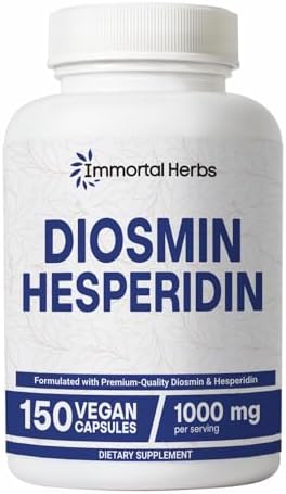 Complejo de Diosmina y Hesperidina 1000mg de Immortal Herbs, 150 Cápsulas, Extracto de Frutas Ricas en Bioflavonoides, 100% Vegetariano, Sin OGM y - imagen 1